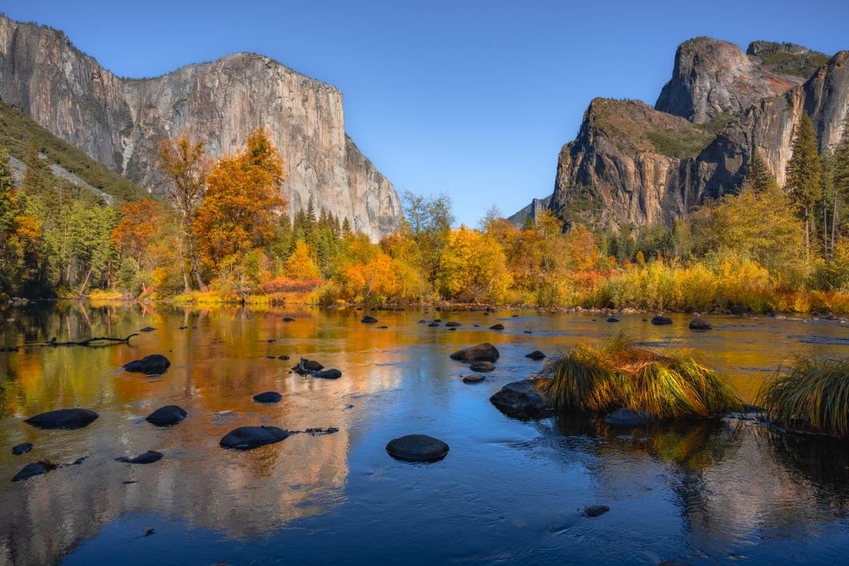 Yosemite Valley View in autumn